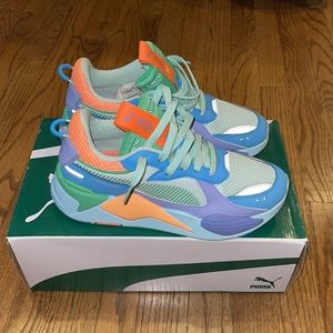Puma RS-X Toys Sweet Lavender & Blue SIZE 8.5 USED but look new except bottoms.